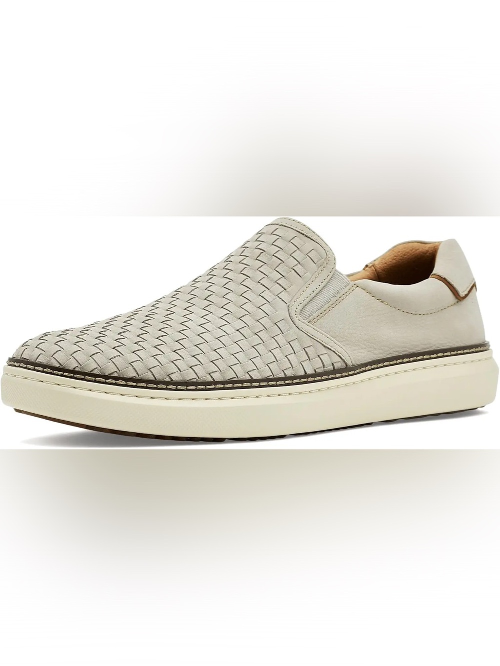 Men’s JOHNSTON & MURPHY McGuffey 2 Woven sheepskin leather slip ons- Size 11.